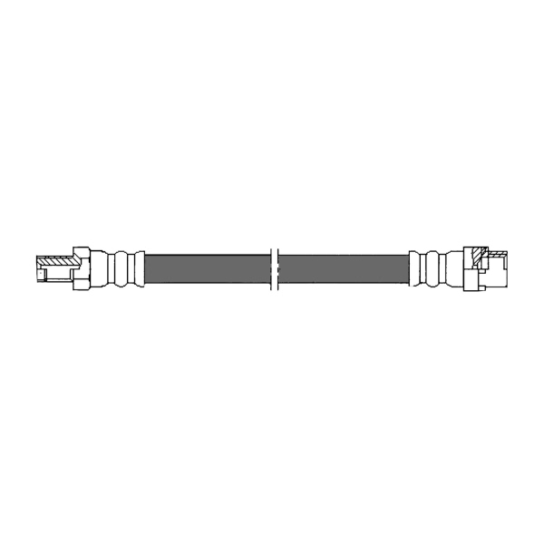Centric Rear Brake Hose 150.34318