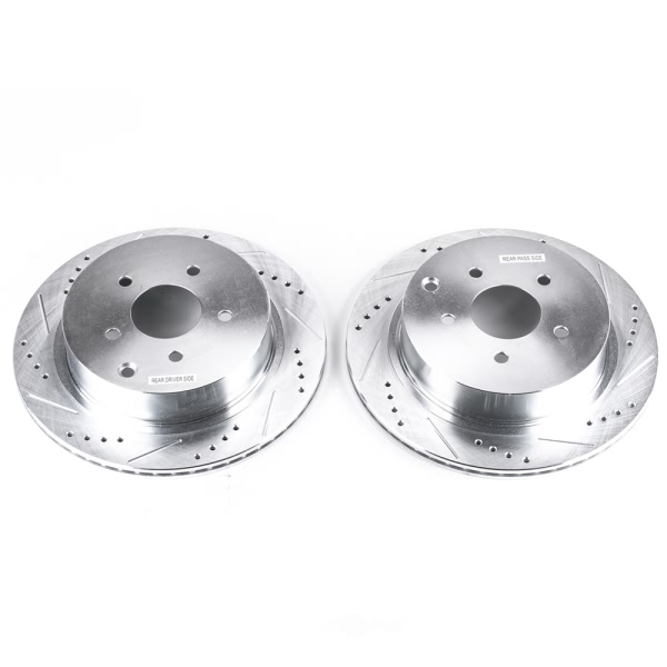 Power Stop PowerStop Evolution Performance Drilled, Slotted& Plated Brake Rotor Pair JBR981XPR