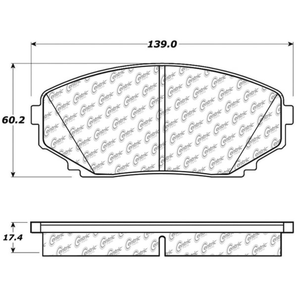 Centric Premium Ceramic Front Disc Brake Pads 301.12580