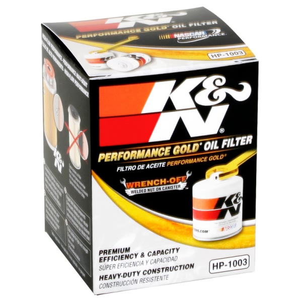 K&N Performance Gold™ Wrench-Off Oil Filter HP-1003