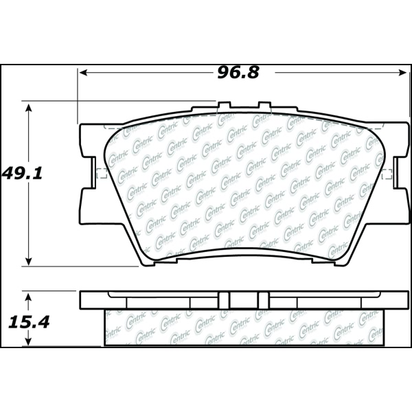 Centric Posi Quiet™ Ceramic Rear Disc Brake Pads 105.12120