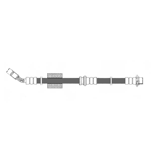 Centric Front Passenger Side Brake Hose 150.48015