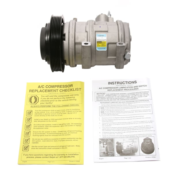 Delphi A C Compressor With Clutch CS20101