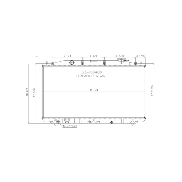 TYC Engine Coolant Radiator 13009