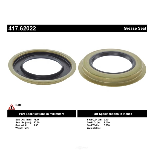 Centric Premium™ Front Inner Wheel Seal 417.62022