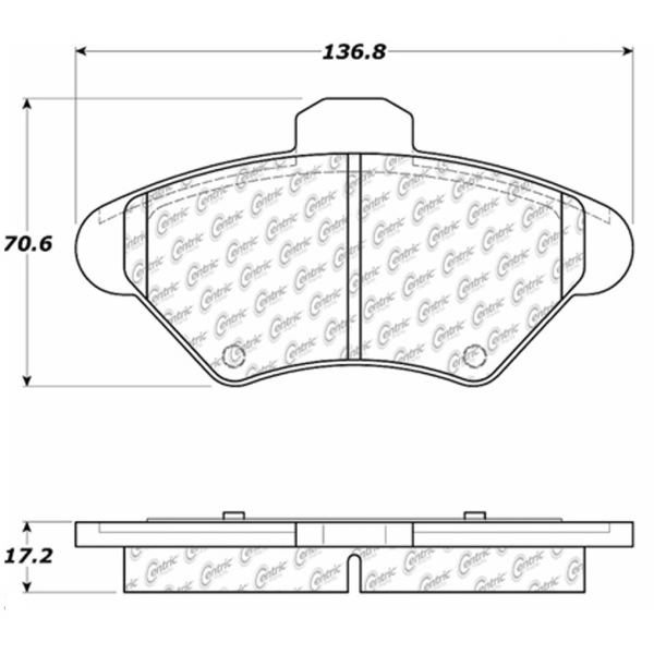 Centric Posi Quiet™ Ceramic Front Disc Brake Pads 105.06000