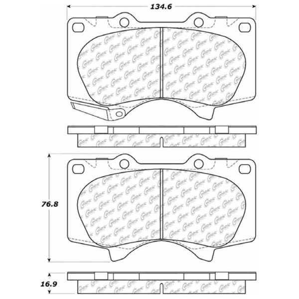 Centric Posi Quiet™ Ceramic Front Disc Brake Pads 105.09761