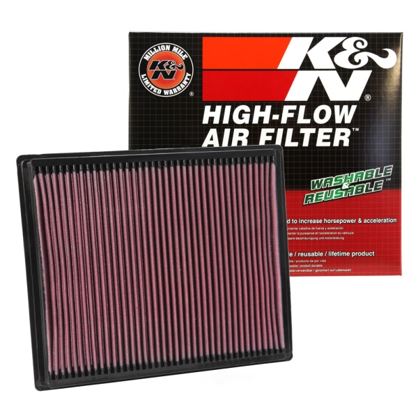 K&N 33 Series Panel Red Air Filter （11.375" L x 9.625" W x 1" H) 33-2286