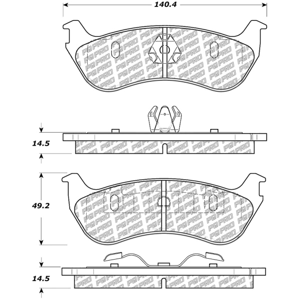 Centric Posi Quiet Pro™ Ceramic Rear Disc Brake Pads 500.08810