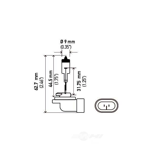 Hella 881 Standard Series Halogen Light Bulb 881