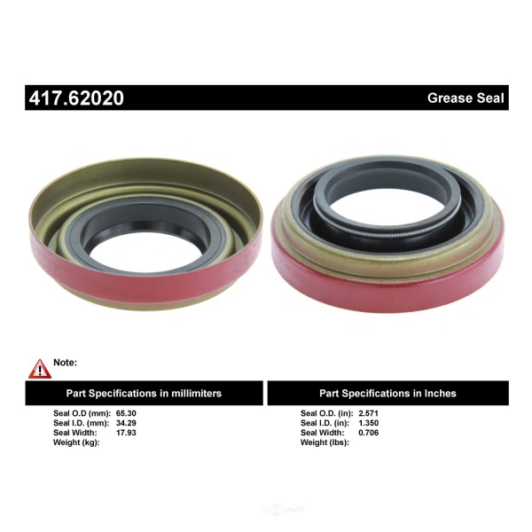 Centric Premium™ Axle Shaft Seal 417.62020