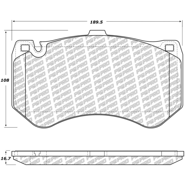 Centric Posi Quiet Pro™ Semi-Metallic Front Disc Brake Pads 500.15300