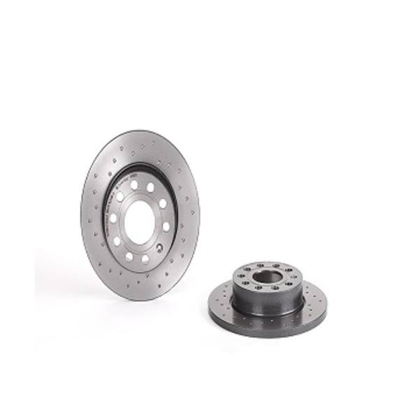 brembo Premium Xtra Cross Drilled UV Coated 1-Piece Rear Brake Rotors 08.9488.1X