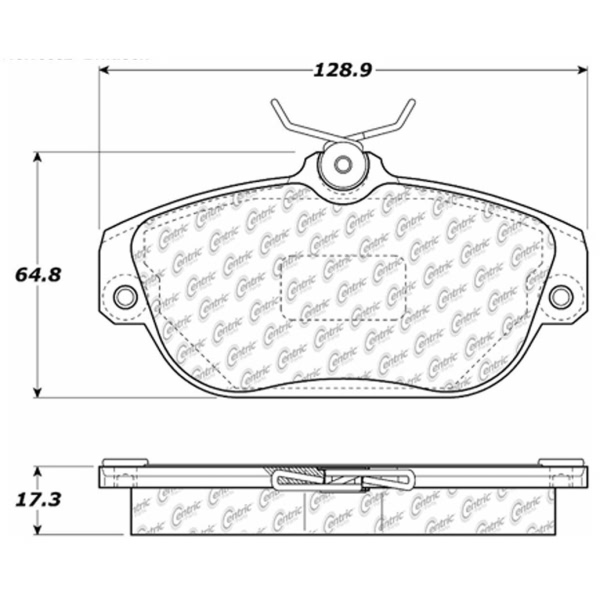 Centric Premium Semi-Metallic Front Disc Brake Pads 300.05420