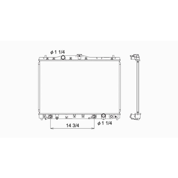 TYC Engine Coolant Radiator 1912