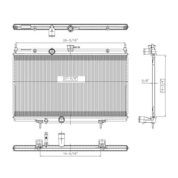 TYC Engine Coolant Radiator 2998