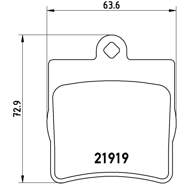 brembo Premium Low-Met OE Equivalent Rear Brake Pads P50025