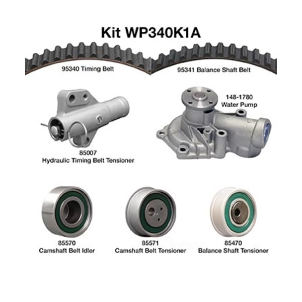 Dayco Timing Belt Kit With Water Pump WP340K1A