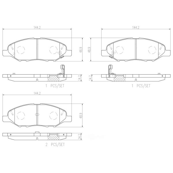 brembo Premium Ceramic Front Disc Brake Pads P56088N