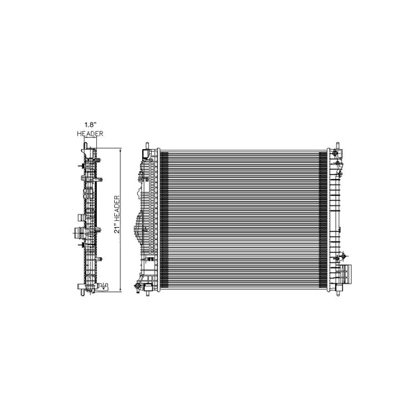TYC Engine Coolant Radiator 13511