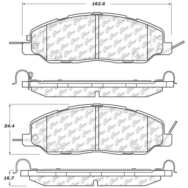 Centric Posi Quiet™ Ceramic Front Disc Brake Pads 105.14630