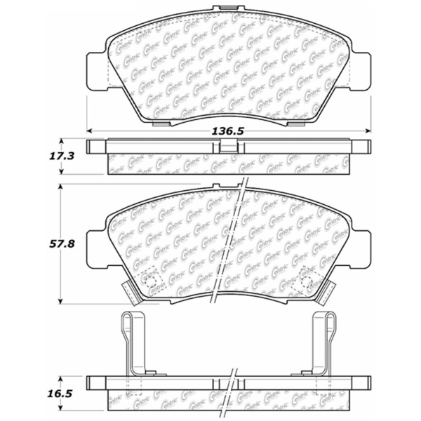 Centric Posi Quiet™ Ceramic Front Disc Brake Pads 105.06210