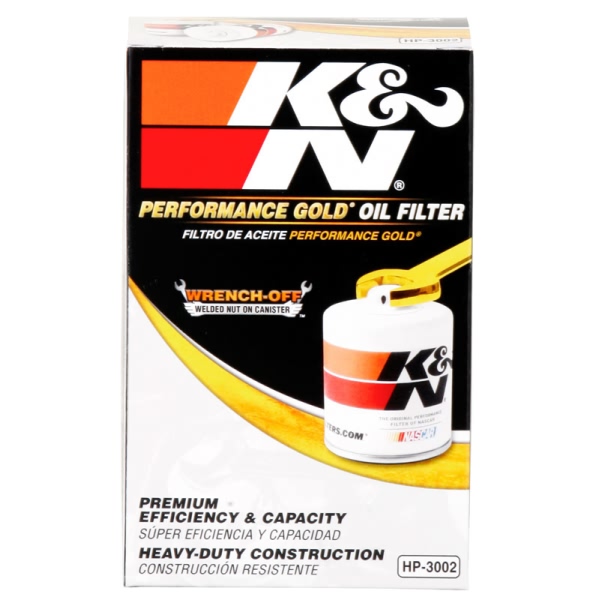 K&N Performance Gold™ Wrench-Off Oil Filter HP-3002