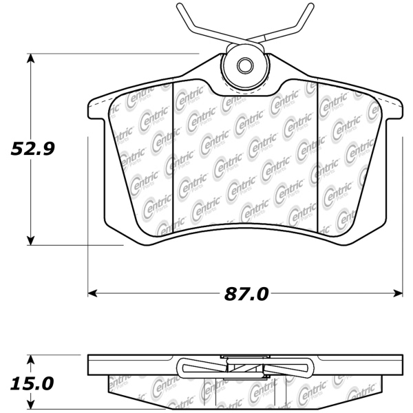 Centric Posi Quiet™ Ceramic Brake Pads With Shims And Hardware 105.03340