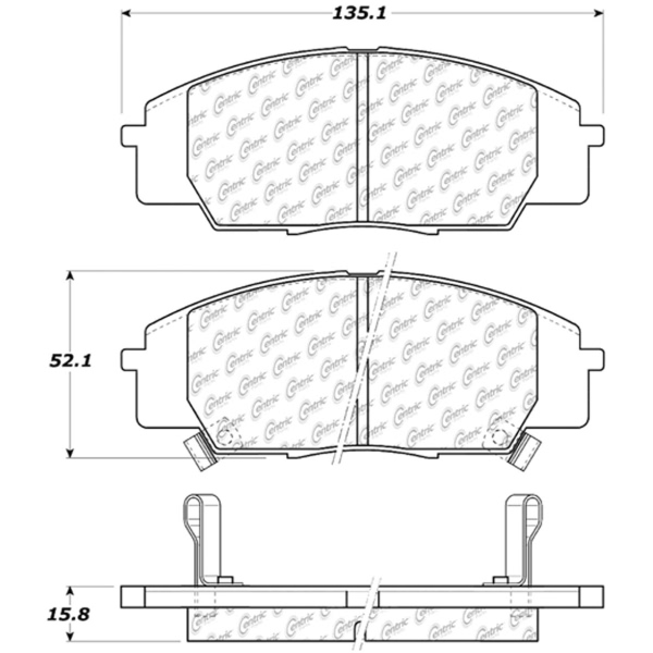 Centric Posi Quiet™ Ceramic Front Disc Brake Pads 105.08290