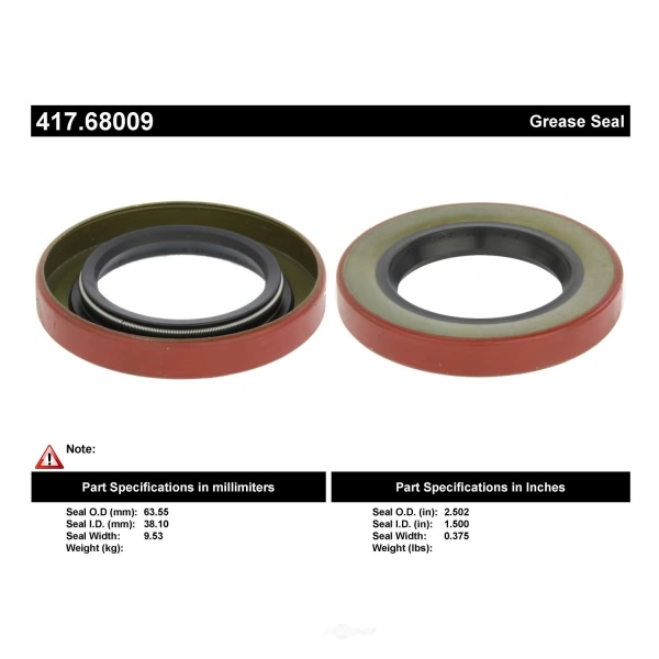 Centric Premium™ Axle Shaft Seal 417.68009