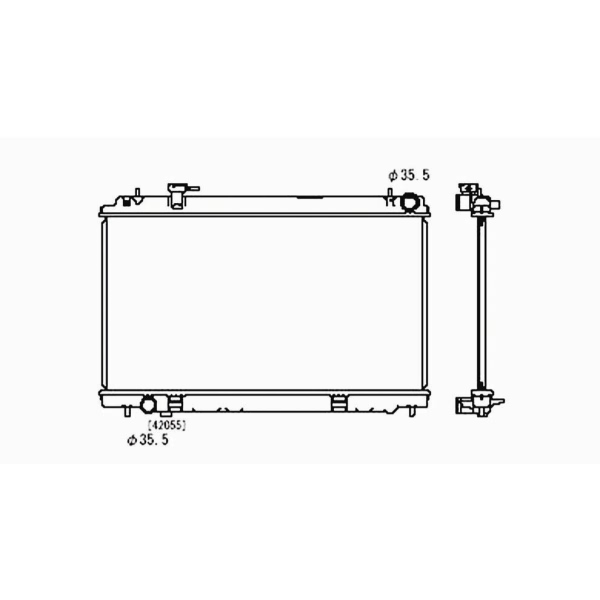 TYC Engine Coolant Radiator 2577