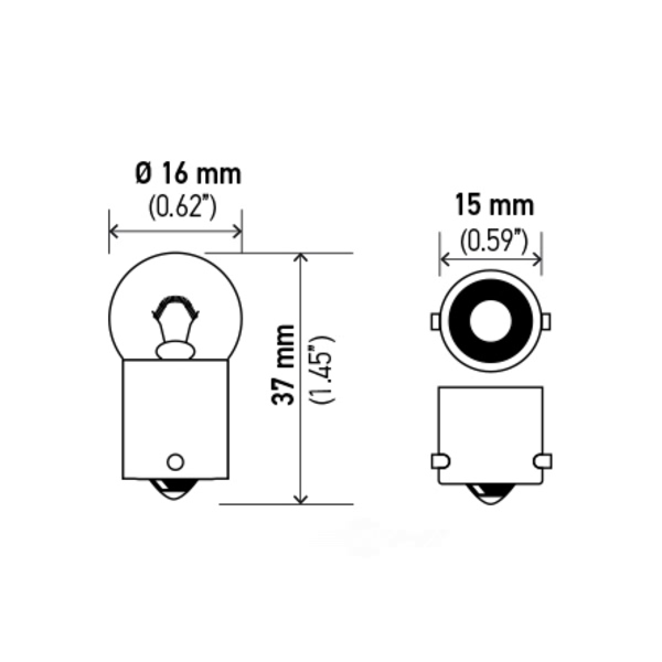 Hella 57 Standard Series Incandescent Miniature Light Bulb 57