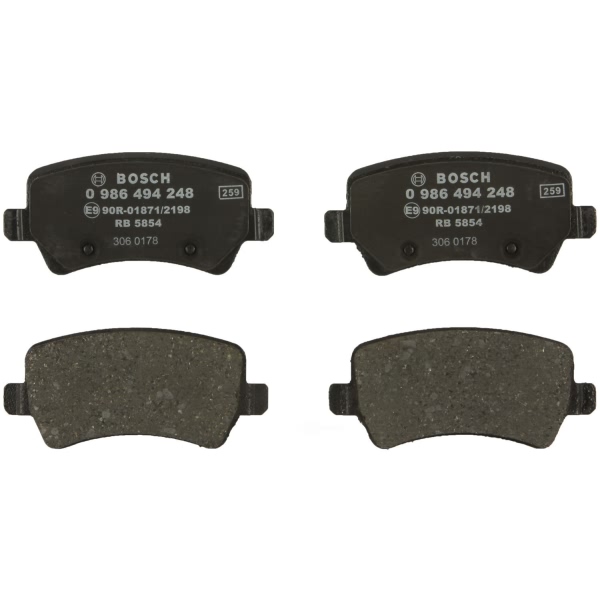 Bosch EuroLine™ Semi-Metallic Rear Disc Brake Pads 0986494248