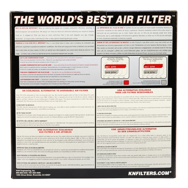 K&N E Series Round Red Air Filter （9.813" ID x 11.875" OD x 3.438" H) E-1500