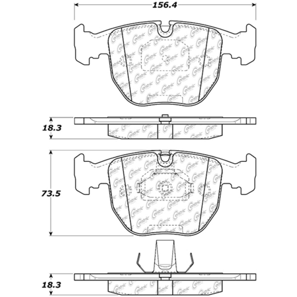 Centric Posi Quiet™ Ceramic Front Disc Brake Pads 105.06810