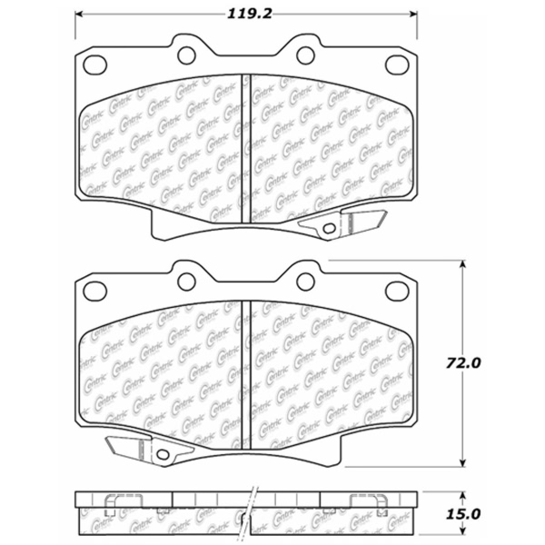 Centric Posi Quiet™ Ceramic Front Disc Brake Pads 105.05020