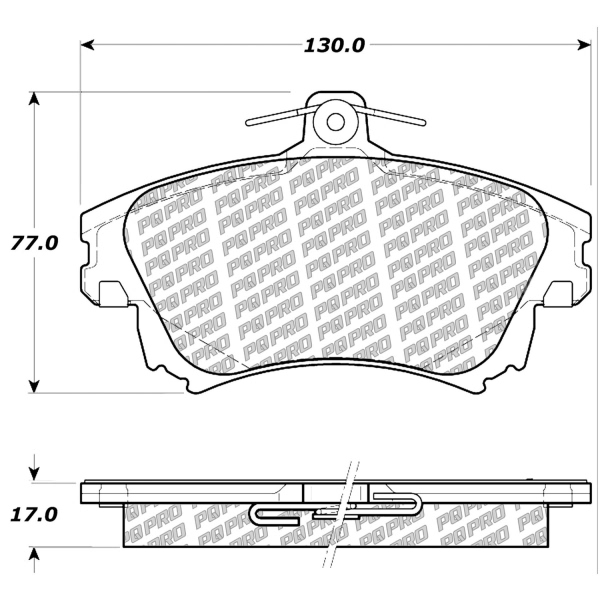 Centric Posi Quiet Pro™ Semi-Metallic Front Disc Brake Pads 500.08370