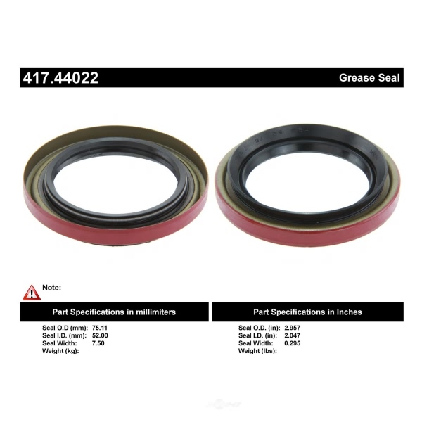 Centric Premium™ Axle Shaft Seal 417.44022