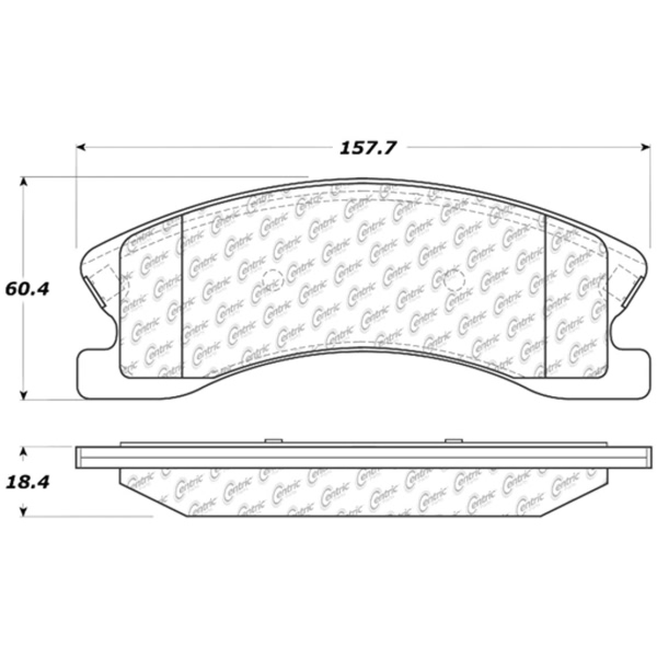 Centric Posi Quiet™ Extended Wear Semi-Metallic Front Disc Brake Pads 106.09450