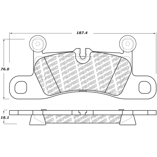 Centric Posi Quiet Pro™ Semi-Metallic Rear Disc Brake Pads 500.14530