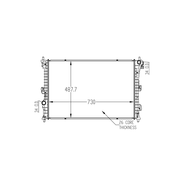 TYC Engine Coolant Radiator 13327