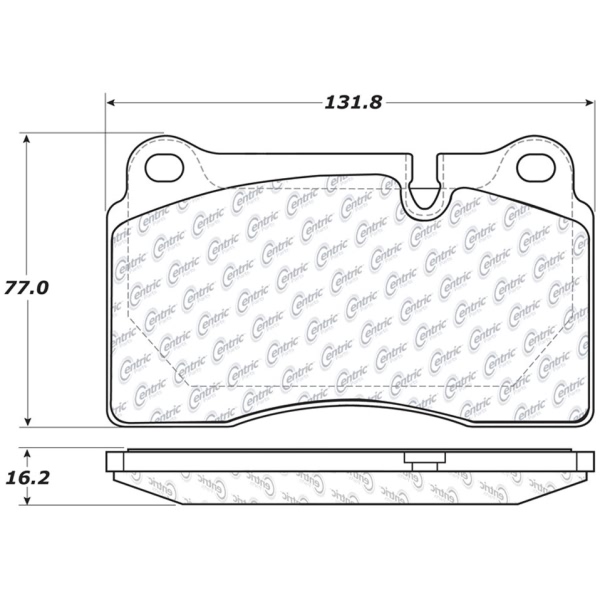 Centric Premium Semi-Metallic Front Disc Brake Pads 300.12630