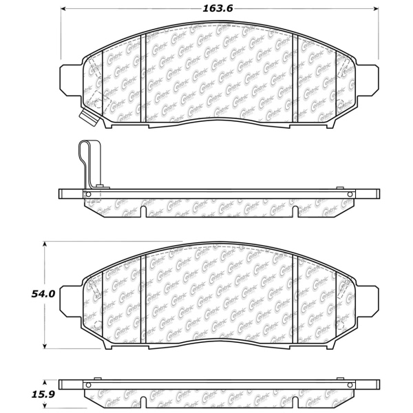 Centric Posi Quiet™ Ceramic Front Disc Brake Pads 105.10940