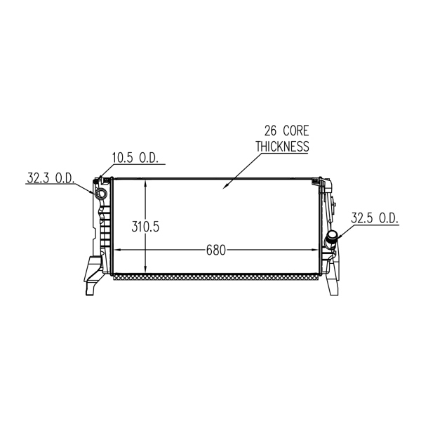 TYC Engine Coolant Radiator 13791