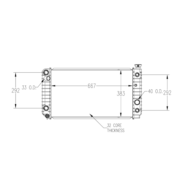 TYC Engine Coolant Radiator 705