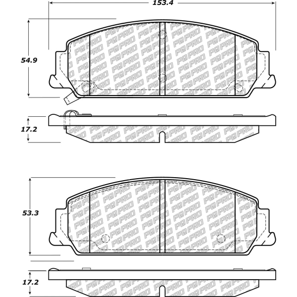 Centric Posi Quiet Pro™ Ceramic Front Disc Brake Pads 500.13510