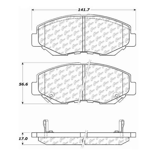 Centric Posi Quiet™ Ceramic Front Disc Brake Pads 105.09143