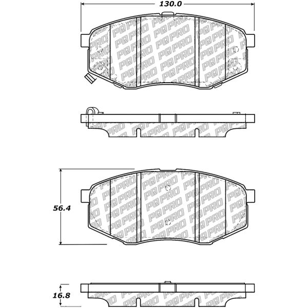 Centric Posi Quiet Pro™ Ceramic Front Disc Brake Pads 500.14470
