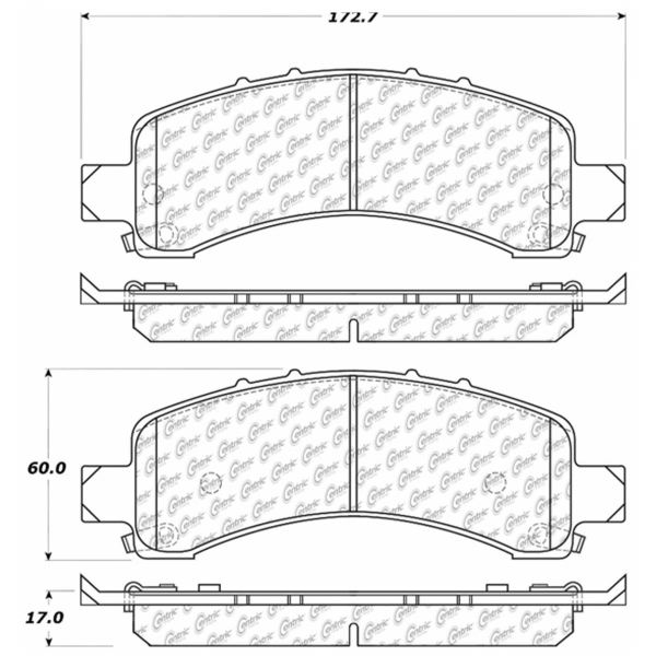 Centric Posi Quiet™ Ceramic Rear Disc Brake Pads 105.09741