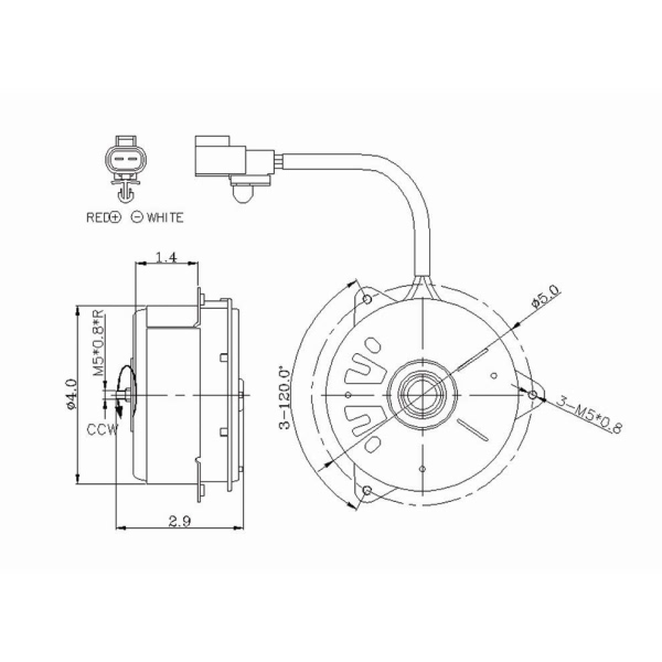 TYC Driver Side Engine Cooling Fan Motor 630320